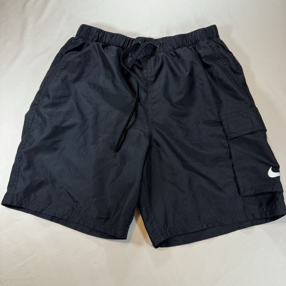 Nike Men’s S Black Athletic Training Shorts Drawstring Elastic Waist Pockets